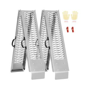 Stålramper, 454 kg, 2 stk. kraftige ramper med bredere rampeflate, universell stabil lasterampe med håndtak, egnet for ATV, UTV, motorsykkel, elsykkel, etc.