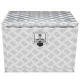 Undervognskasse, 24"×14"×16" oppbevaringsboks for pickup, verktøykasse i kraftig aluminiumsdiamantplate med lås og nøkler, vanntett tilhengeroppbevaringsboks med T-håndtakslås for lastebil, varebil, tilhenger