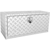 Undervognskasse, 36"×14"×16" oppbevaringsboks for pickup, verktøykasse i kraftig aluminiumsdiamantplate med lås og nøkler, vanntett tilhengeroppbevaringsboks med T-håndtakslås for lastebil, varebil, tilhenger