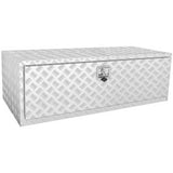 Undervognskasse, 36"×14"×16" oppbevaringsboks for pickup, verktøykasse i kraftig aluminiumsdiamantplate med lås og nøkler, vanntett tilhengeroppbevaringsboks med T-håndtakslås for lastebil, varebil, tilhenger