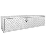 Undervognskasse, 36"×14"×16" oppbevaringsboks for pickup, verktøykasse i kraftig aluminiumsdiamantplate med lås og nøkler, vanntett tilhengeroppbevaringsboks med T-håndtakslås for lastebil, varebil, tilhenger