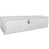 Undervognskasse, 36"×14"×16" oppbevaringsboks for pickup, verktøykasse i kraftig aluminiumsdiamantplate med lås og nøkler, vanntett tilhengeroppbevaringsboks med T-håndtakslås for lastebil, varebil, tilhenger
