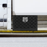 Understellskasse for lastebil, 24" x 14" x 16" Oppbevaringsboks for pickup, Robust verktøykasse i aluminium med diamantplate, lås og nøkler, Vanntett oppbevaringsboks for tilhengere med T-håndtakslås for lastebil, varebil, tilhenger