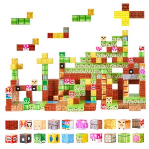Magnetiske Klokker, 100 Delers Magnetblokksett, Magnetiske Byggekuber for Barn, STEM Montessori Sensoriske Leker til Julebursdagsgave, Konstruksjonsstablingsleke for Gutter og Jenter fra 3 år