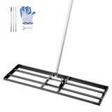 Plenutjevner, plenutjevner med 213,11 cm håndtak, 36 x 25,4 cm bakkeplate, rustbestandig jordutjevner i karbonstål, justerbar i 3 høyder, arbeidsbesparende plenutjevner for golfbane i hagen