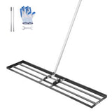 Plenutjevner, plenutjevner med 213,11 cm håndtak, 36 x 25,4 cm bakkeplate, rustbestandig jordutjevner i karbonstål, justerbar i 3 høyder, arbeidsbesparende plenutjevner for golfbane i hagen