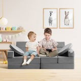 Lekesofa, 15 stk. modulær barnesofa, småbarnsskumsofa med høy tetthet 25D svamp for lek, kreativitet, soving, fantasifulle barnemøbler for soverom og lekerom