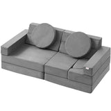 Lekesofa, 15 stk. modulær barnesofa, småbarnsskumsofa med høy tetthet 25D svamp for lek, kreativitet, soving, fantasifulle barnemøbler for soverom og lekerom