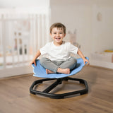 Barnesvingstol, kapasitet 100 kg, elefantformet sensorisk spinnstol, autistiske barns sensoriske lekesete med sklisikker metallbase, småbarns sitte- og spinnesete for koordinasjon, balanse og fokus, blå