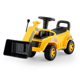 Ride On småbarnsbil, Ride-on gravemaskinbil for småbarn 19 til 36 måneder, Gravemaskin Bulldozer Digger-leke med oppbevaring under setet og musikk, 25 kg lastekapasitet, Fot-til-gulv-gåstol for barn, Gul