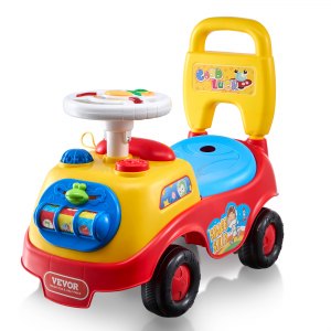 Sykkelbil for småbarn, 1-3 år, Ride Racer, Sitte-til-stå-leker for småbarn, Klassisk barnebil med musikkratt, Horn og oppbevaring under setet, Sykkelleke for gutter og jenter