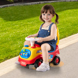 Sykkelbil for småbarn, 1-3 år, Ride Racer, Sitte-til-stå-leker for småbarn, Klassisk barnebil med musikkratt, Horn og oppbevaring under setet, Sykkelleke for gutter og jenter