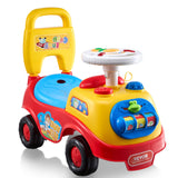 Sykkelbil for småbarn, 1-3 år, Ride Racer, Sitte-til-stå-leker for småbarn, Klassisk barnebil med musikkratt, Horn og oppbevaring under setet, Sykkelleke for gutter og jenter