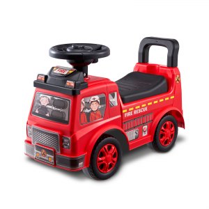 Sykkelbil for småbarn, 1-3 år, Ride Racer, Sit-to-Stay småbarnsleke, Klassisk barnebil med musikkratt og oppbevaring under setet, Sykkelleke for gutter og jenter, Rød