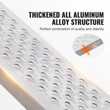 Bærbare lasteramper, 2 stk. 1200 x 215 mm, slitesterkt skurrampesett i aluminium med sklisikre hull, kompakt design og enkel oppbevaring, vektkapasitet 399,2 kg, for ATV, traktorer, gressklippere, vogner