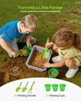 Mud Kitchen, Utendørs Mud Kitchen for Barn, Utendørs Lekekjøkken i Tre med Skjeer, Vask, Tank, Solskjerming, Spader, Kjøkkenutstyr, Gryter og Tilbehør, Lekekjøkken i Tre for Hjemmet, Plen