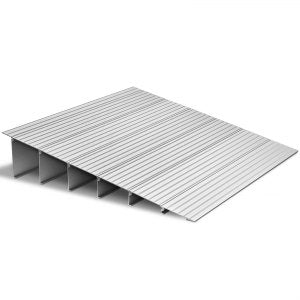 dørterskelrampe, 6 tommers stigning, terskelrampe i aluminiumslegering, nominell lastekapasitet på 800 lbs, handikapramper for hjemmetrapper for rullestoler, scootere, elektriske stoler, rullatorer, sykkel, trehjulssykkel