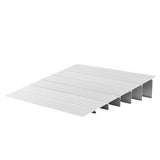 dørterskelrampe, 6 tommers stigning, terskelrampe i aluminiumslegering, nominell lastekapasitet på 800 lbs, handikapramper for hjemmetrapper for rullestoler, scootere, elektriske stoler, rullatorer, sykkel, trehjulssykkel