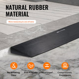 1,6" stige, kuttebar terskelrampe for feierobot, 35,4" bred rullestolrampe i naturgummi, sklisikre solid gummirampe med dobbeltsidig tape for døråpninger, innkjørsler, bad, glatte fliser