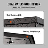 Trailer Tungeboks, Aluminiumslegering Diamantplate Tungeboks Verktøykiste, Heavy Duty Trailer Box Oppbevaring med lås og nøkler, Utility Trailer Tungeboks for Pickup, RV, Trailer, 39"x16.5"x12