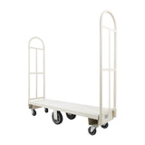 U-båt plattformtralle, 907,18 kg lastekapasitet, kraftig ståltralle, industriell håndskyvetruck med seks hjul og doble avtakbare håndtak, for lager, 1525 x 410 x 1510 mm