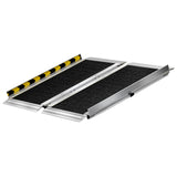 Bærbar rullestolrampe, 610 mm, sklisikker sammenleggbar handikaprampe i aluminium for rullestol, 360 kg kapasitet, dørterskelramper for trapper, inngang, terskel, døråpninger, sparkesykkel, fortauskant
