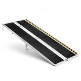 Bærbar rullestolrampe, 2135 mm, sklisikker sammenleggbar handikaprampe i aluminium for rullestol, 360 kg kapasitet, dørterskelramper for trapper, inngang, terskel, døråpninger, scooter