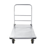 Plattformlastebil, kapasitet 900 kg, kraftig ståltralle med svingbare hjul og håndtak, sammenleggbar plattform med håndskyvevogn, for dagligvarer, garasje, lager, 94 x 59 x 89 cm