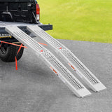 Stålramper, 454 kg, 2 stk. kraftige ramper med bredere rampeflate, universell stabil lasterampe med håndtak, egnet for ATV, UTV, motorsykkel, elsykkel, etc.